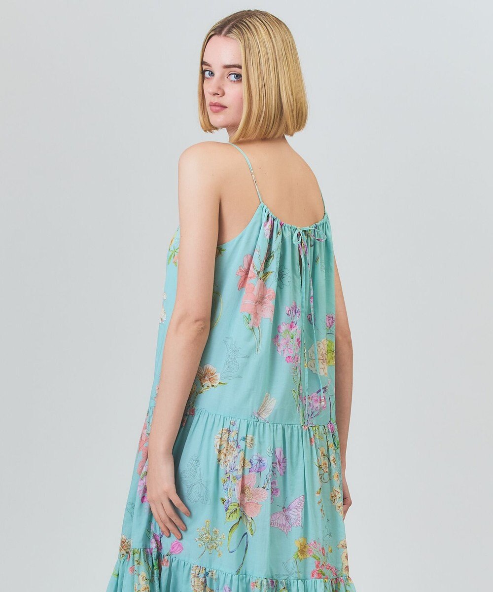 GRACE CONTINENTAL ボタニカルティアードドレス 