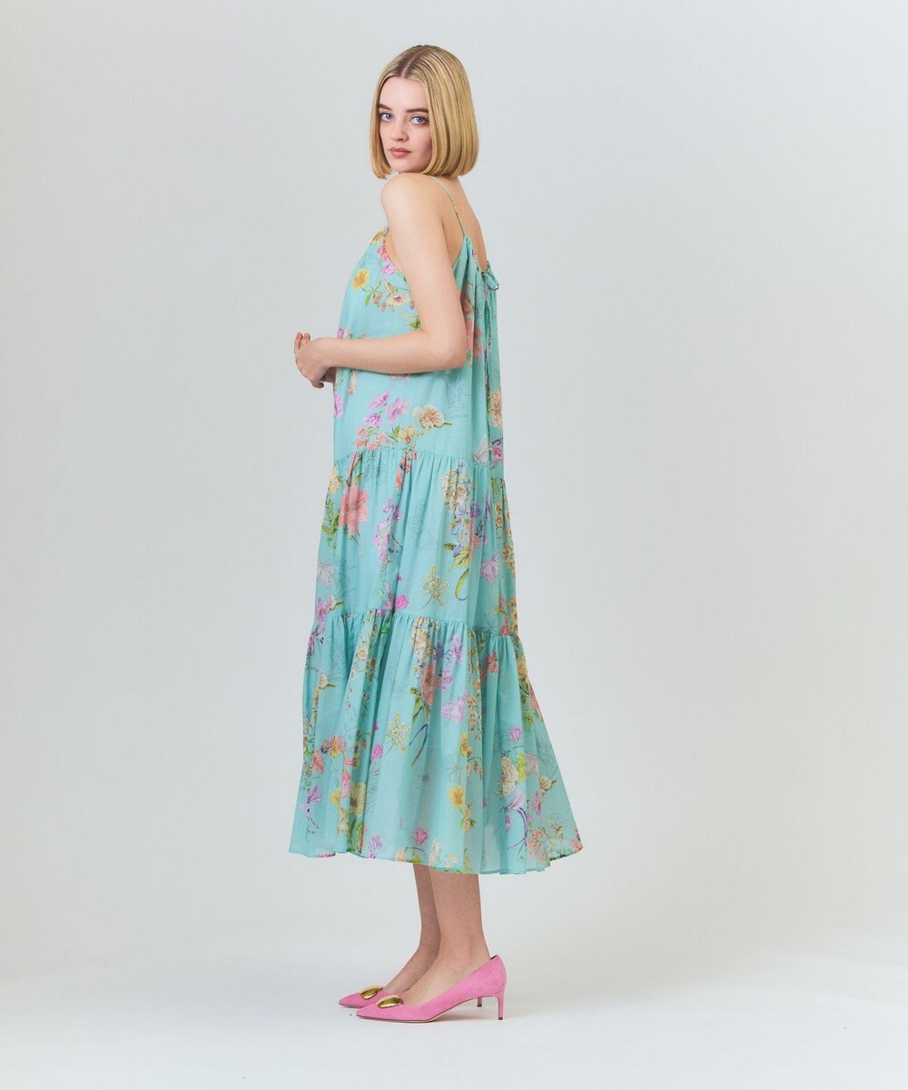 GRACE CONTINENTAL ボタニカルティアードドレス