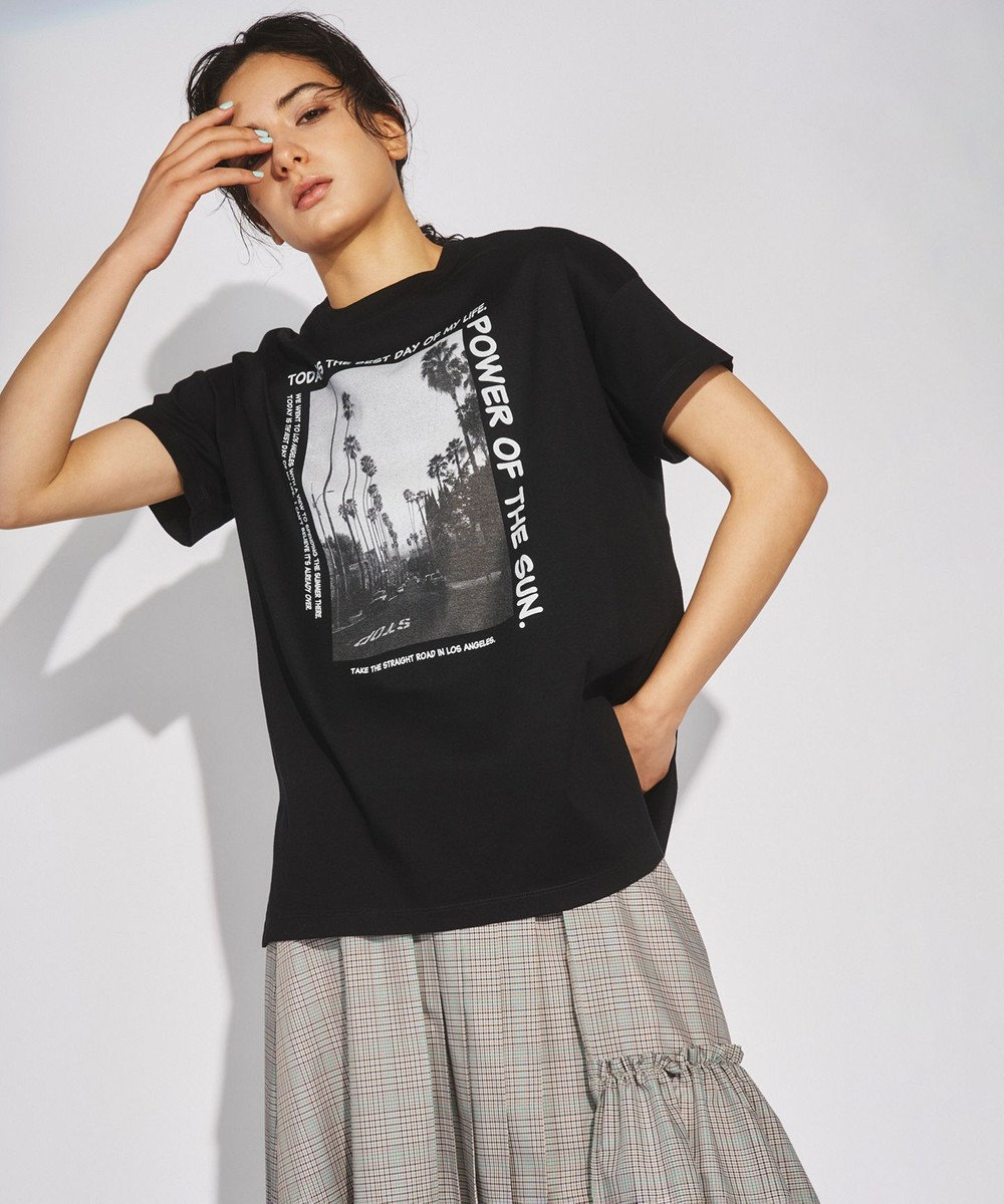 ルーズフォトTシャツ, ホワイト, 36