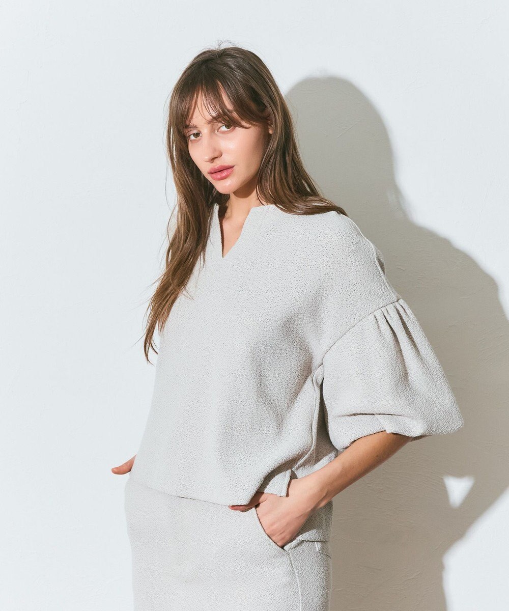 GRACE CONTINENTAL バルーンスリーブカットトップ 