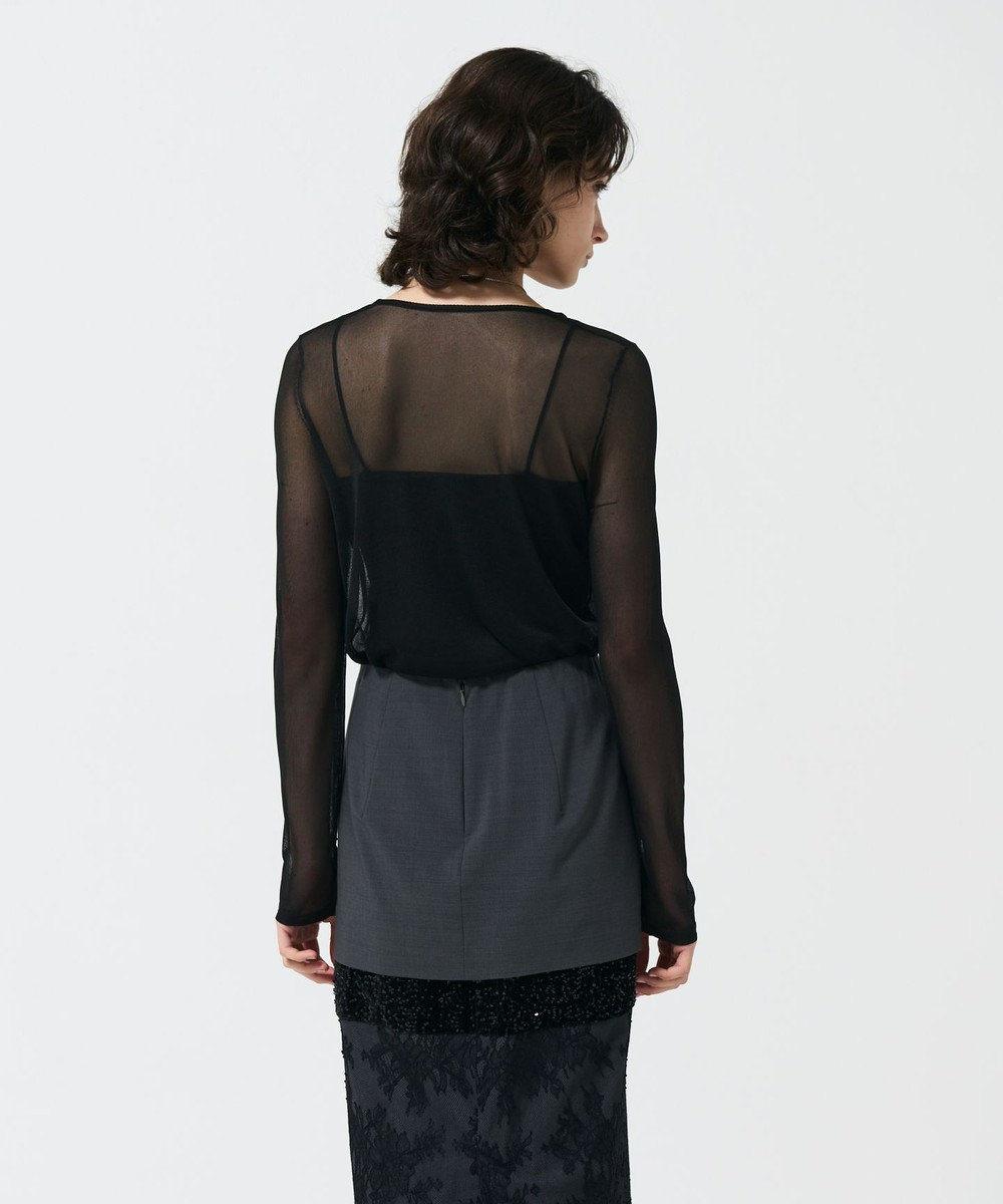 GRACE CONTINENTAL シアークルーニットトップ 