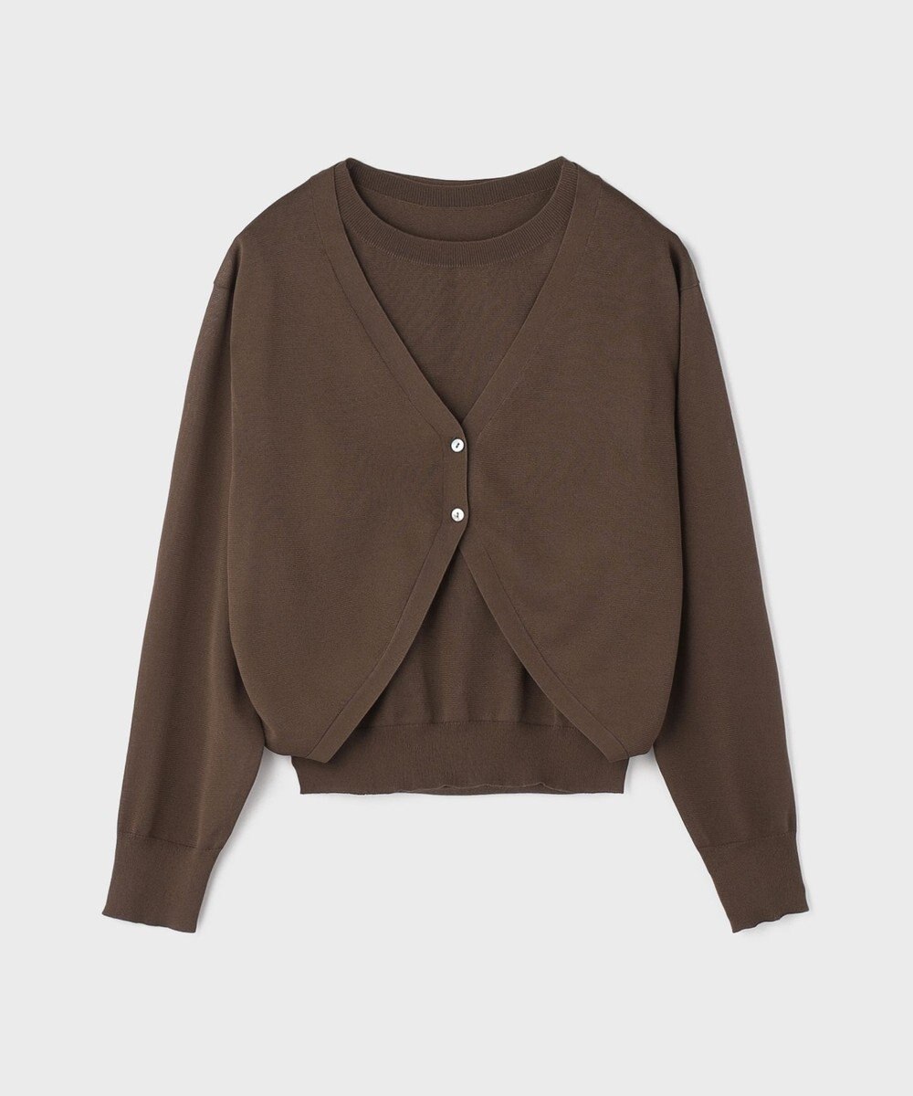 GRACE CONTINENTAL レイヤードニットトップ 