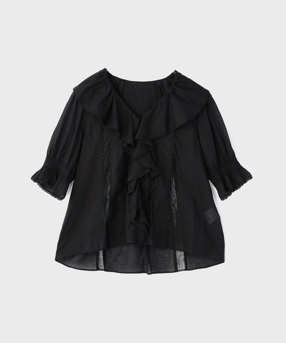 GRACE CONTINENTAL コットンフリルカラーブラウス