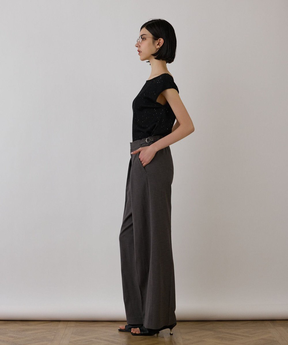 GRACE CONTINENTAL スパンコールリブトップ