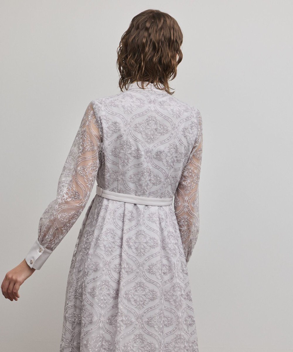 GRACE CONTINENTAL オーナメント刺繍フレアワンピース 