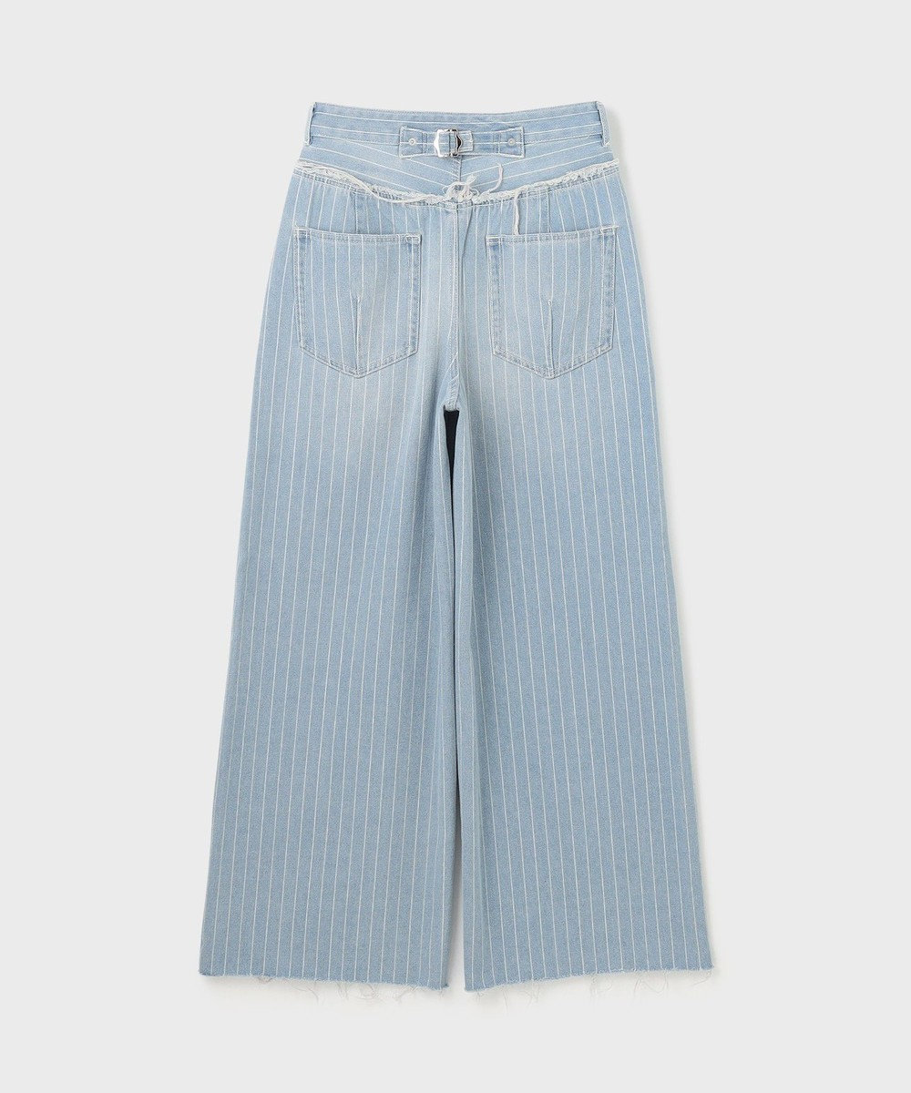 GRACE CONTINENTAL ヒッコリーデニムワイドパンツ