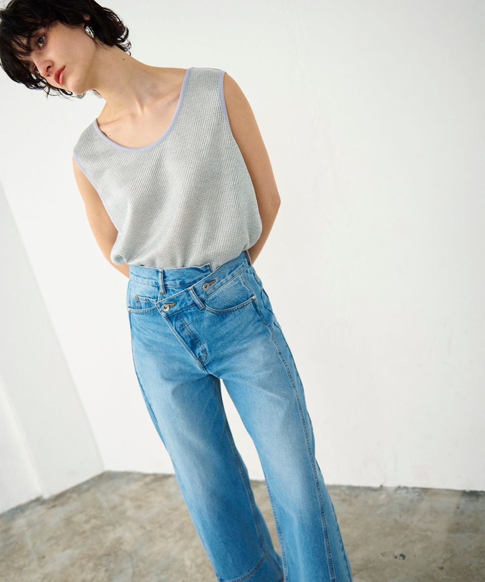 GRACE CONTINENTAL ラップデニムパンツ 