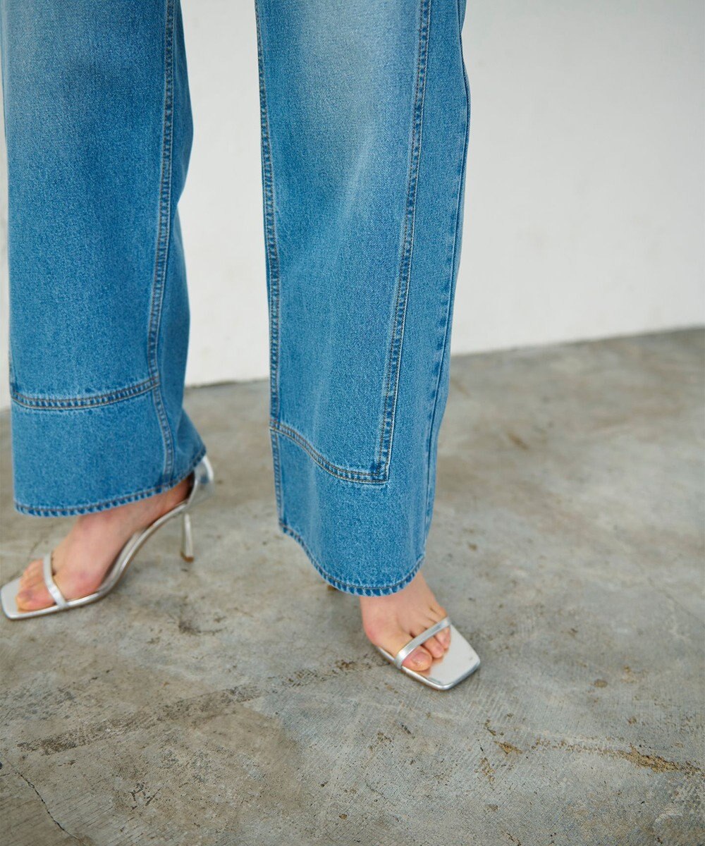 GRACE CONTINENTAL ラップデニムパンツ 