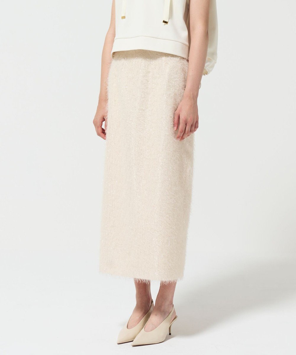 GRACE CONTINENTAL フリンジジャガードタイトスカート 