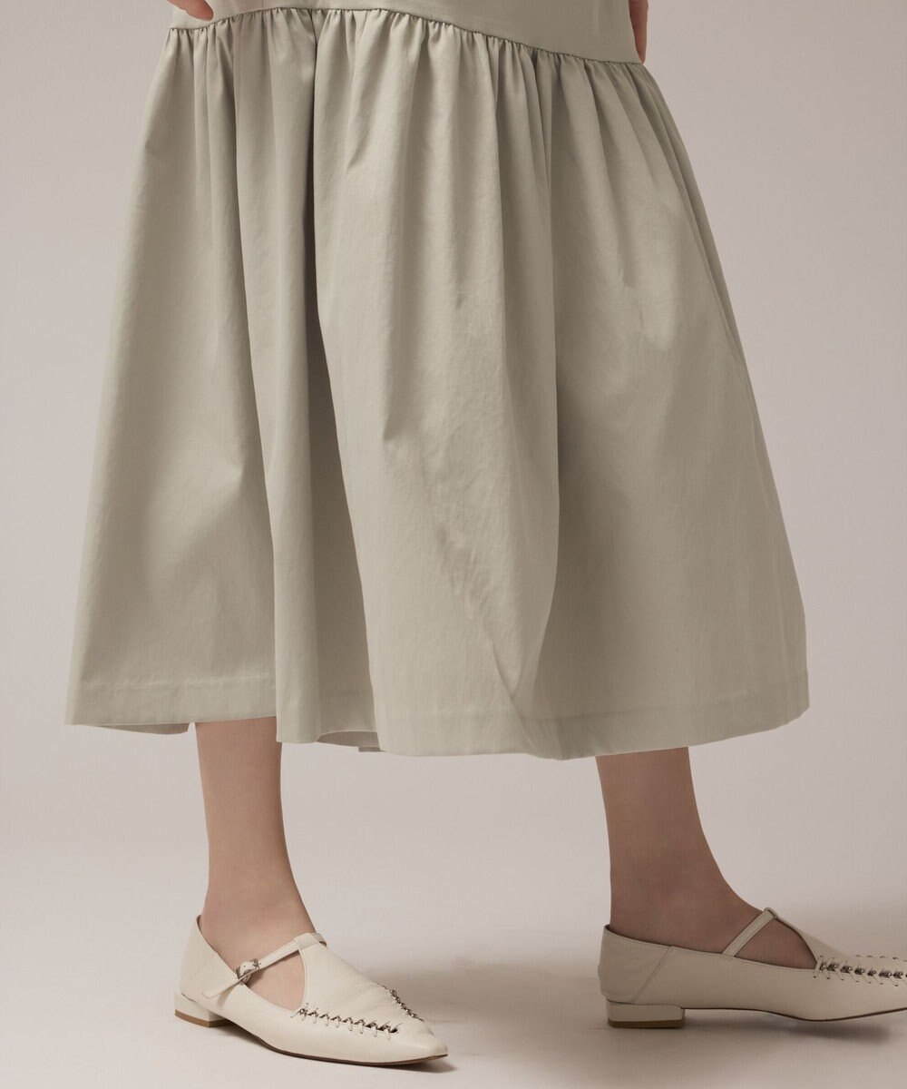 GRACE CONTINENTAL サイドフリルタフタワンピース