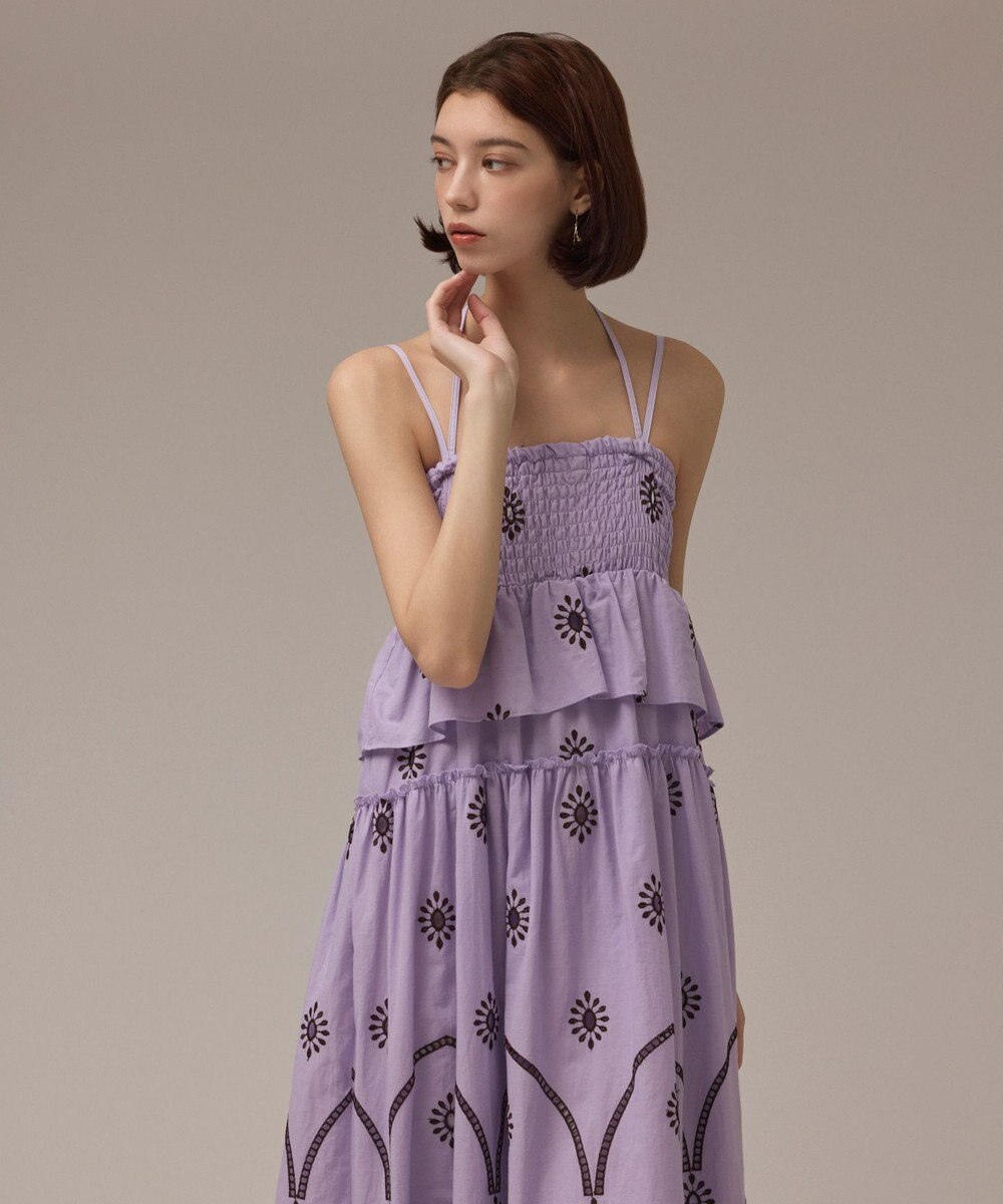 GRACE CONTINENTAL カットワークマキシドレス 