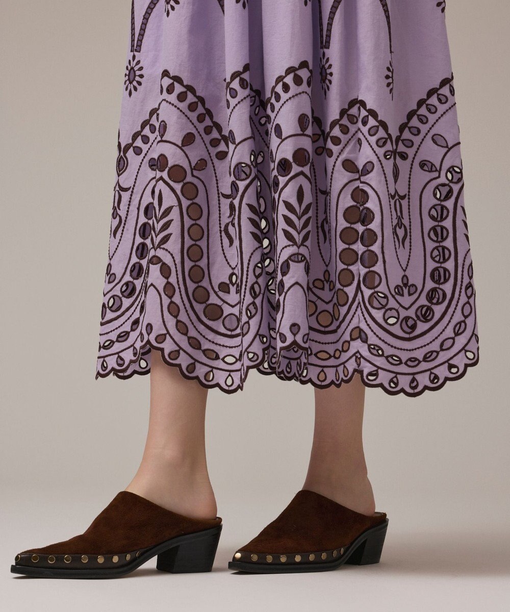 GRACE CONTINENTAL カットワークマキシドレス 