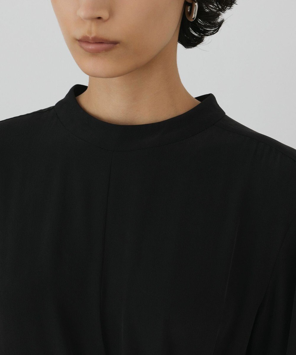 GRACE CONTINENTAL シルクデシンドレープワンピース 