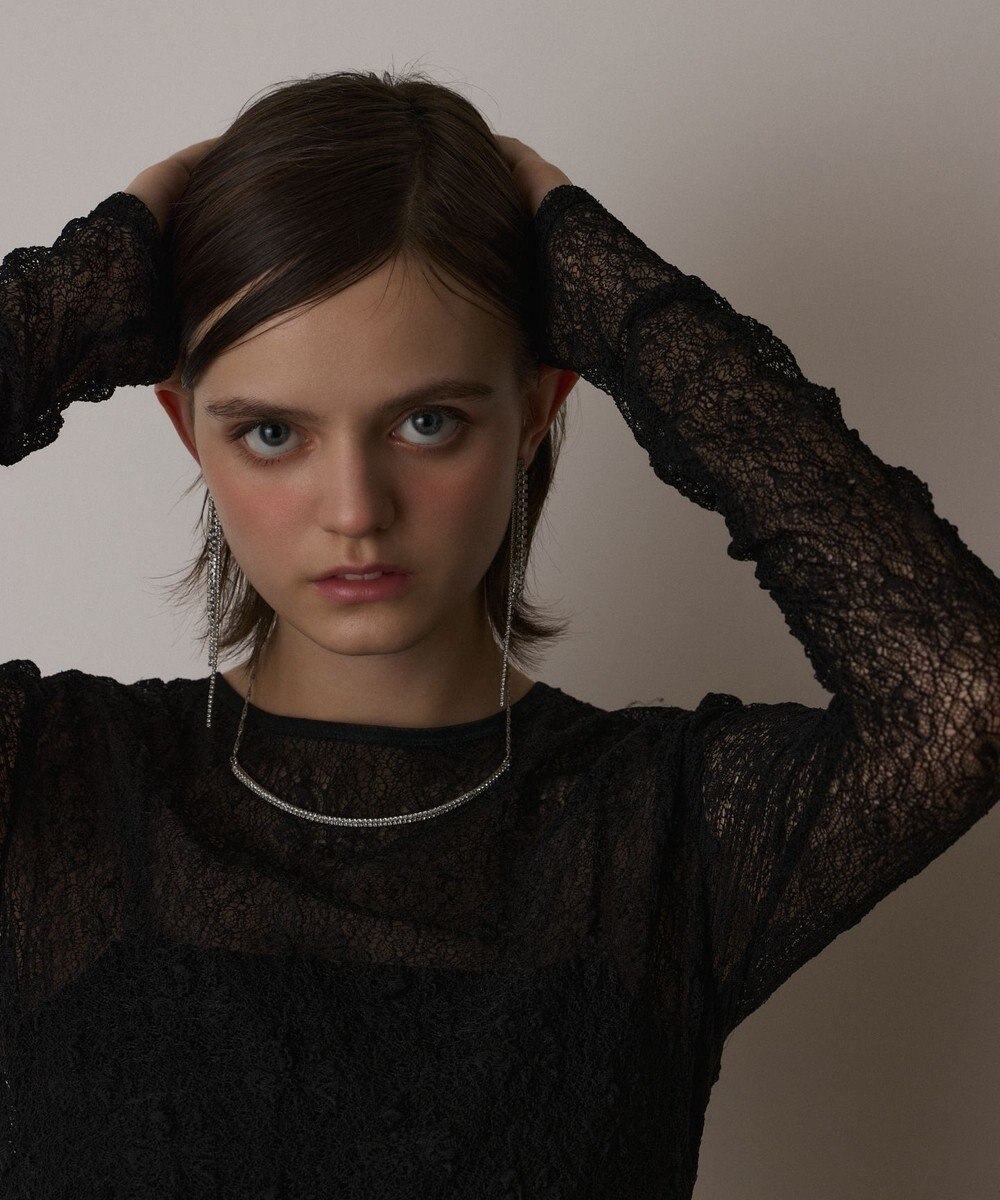 GRACE CONTINENTAL シアーレースカットトップ