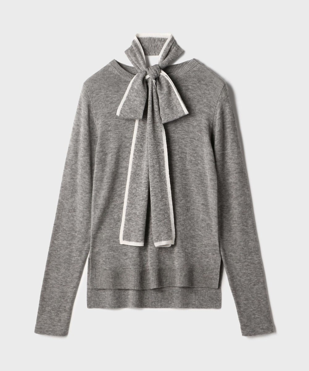 GRACE CONTINENTAL ボウ付ニットトップ 