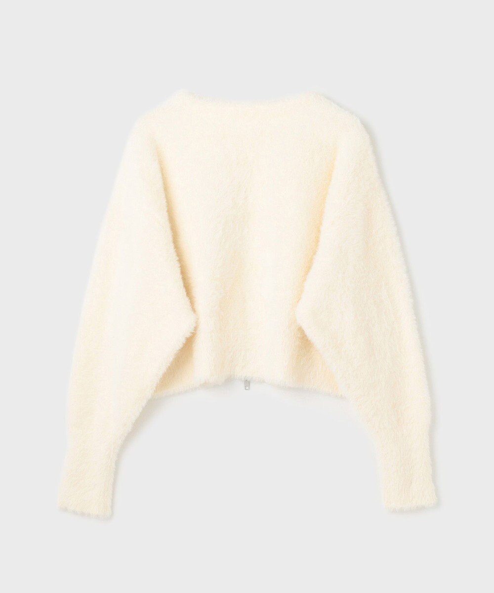 GRACE CONTINENTAL フェザーzipニットカーディガン