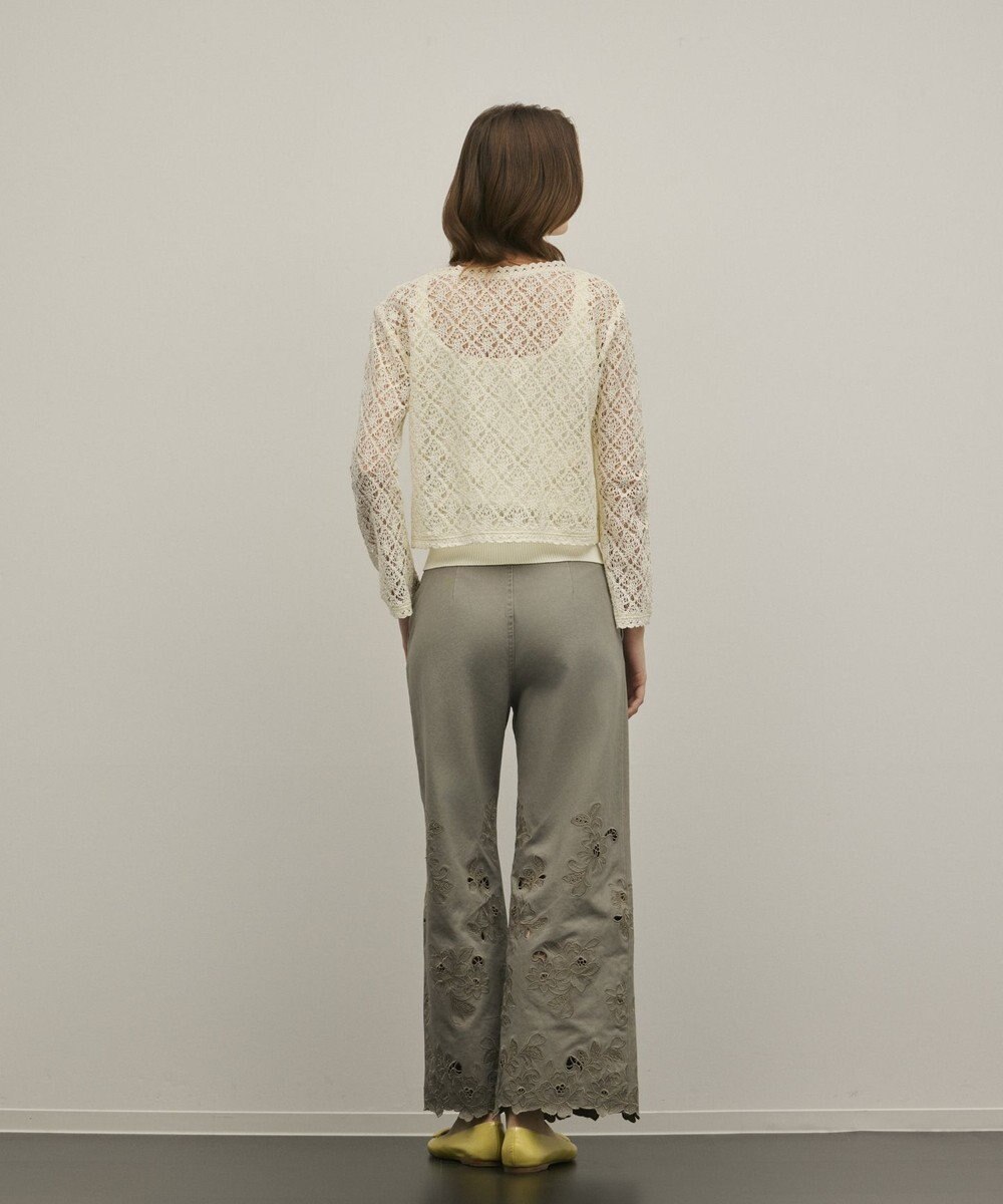 GRACE CONTINENTAL レースフレアスリーブトップ 