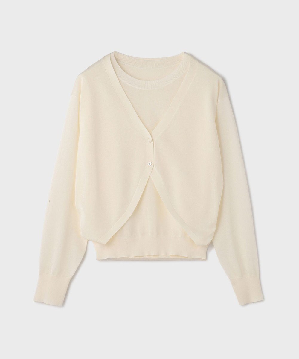 GRACE CONTINENTAL レイヤードニットトップ 