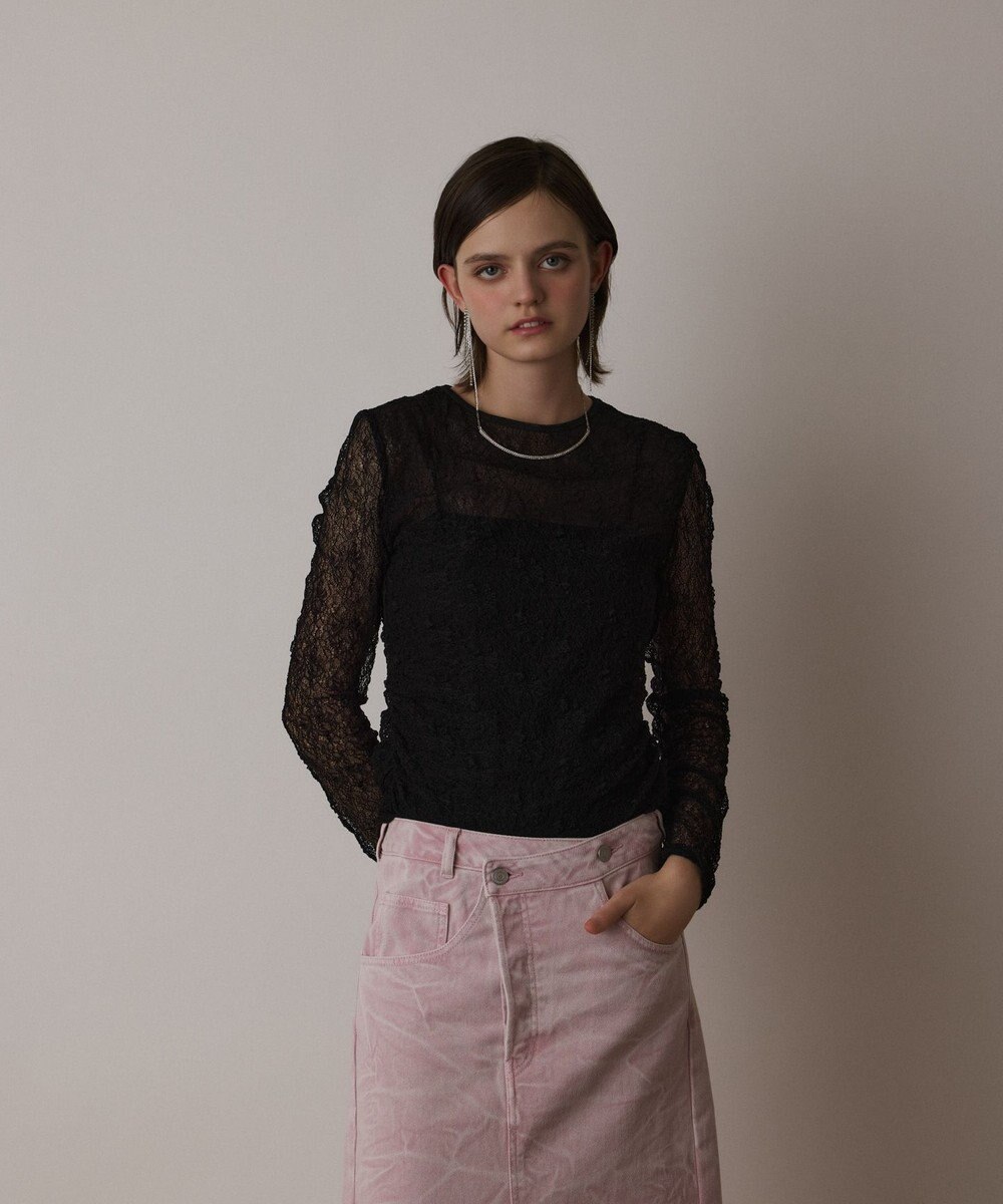 GRACE CONTINENTAL シアーレースカットトップ