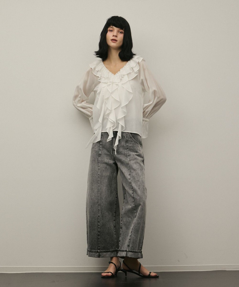 GRACE CONTINENTAL クロップトバレルパンツ 