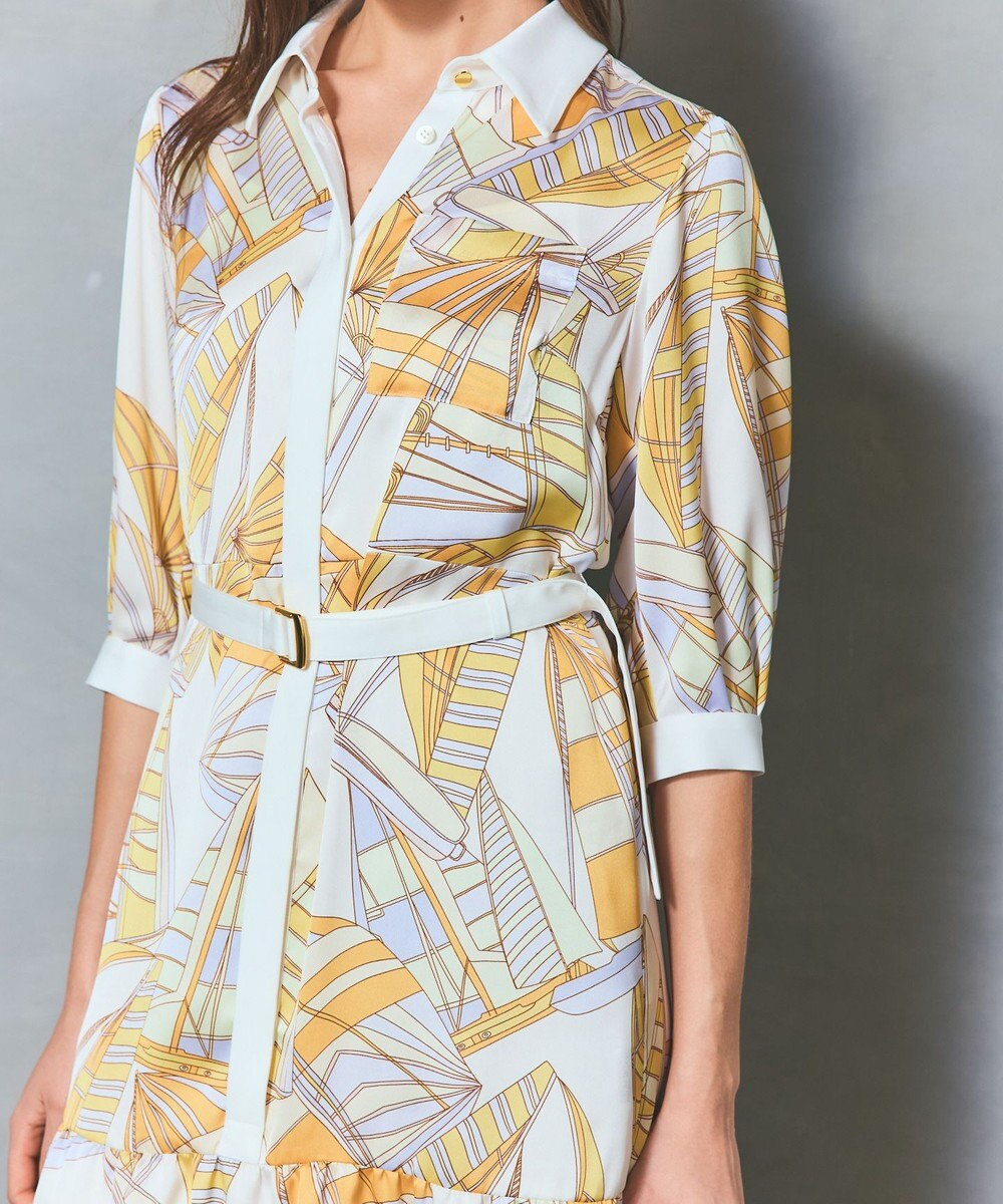 GRACE CONTINENTAL キカヨットプリントワンピース 