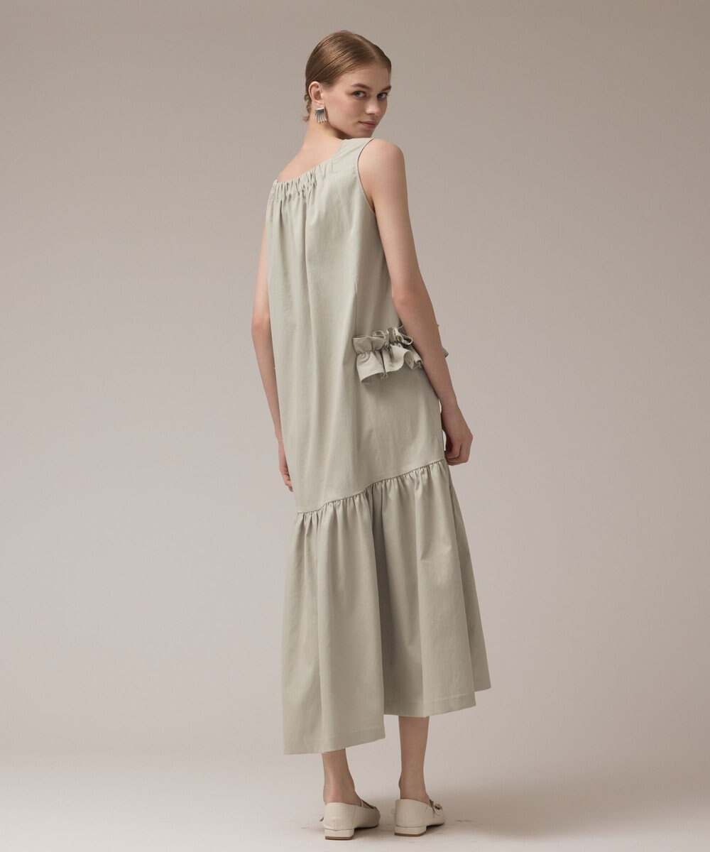 GRACE CONTINENTAL サイドフリルタフタワンピース 