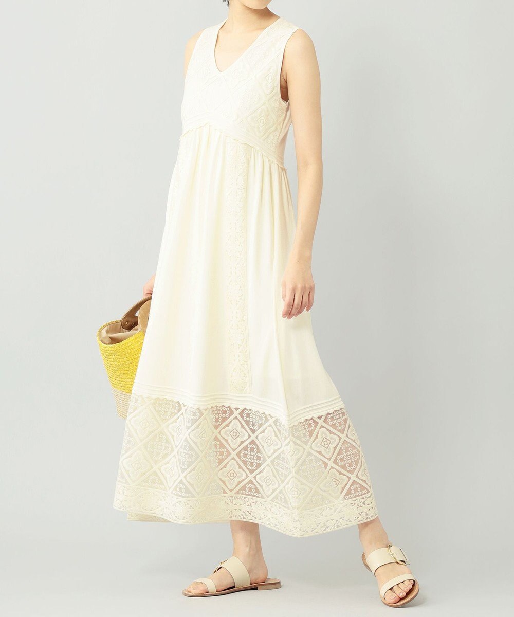 フラワーレース刺繍ニットワンピース Grace Continental Grace Continental グレースコンチネンタル 通販