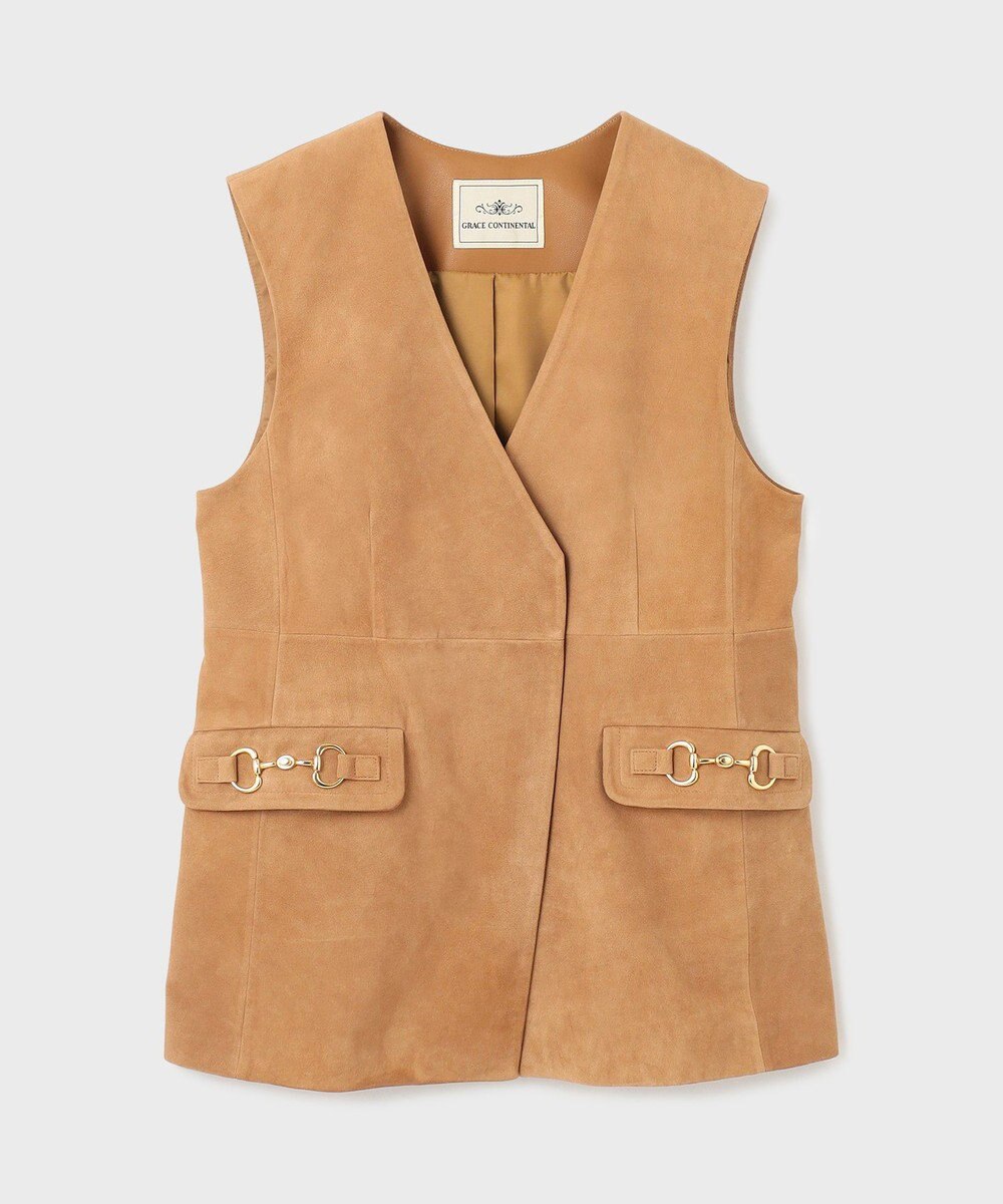 GRACE CONTINENTAL ルーズスエードジレジャケット 