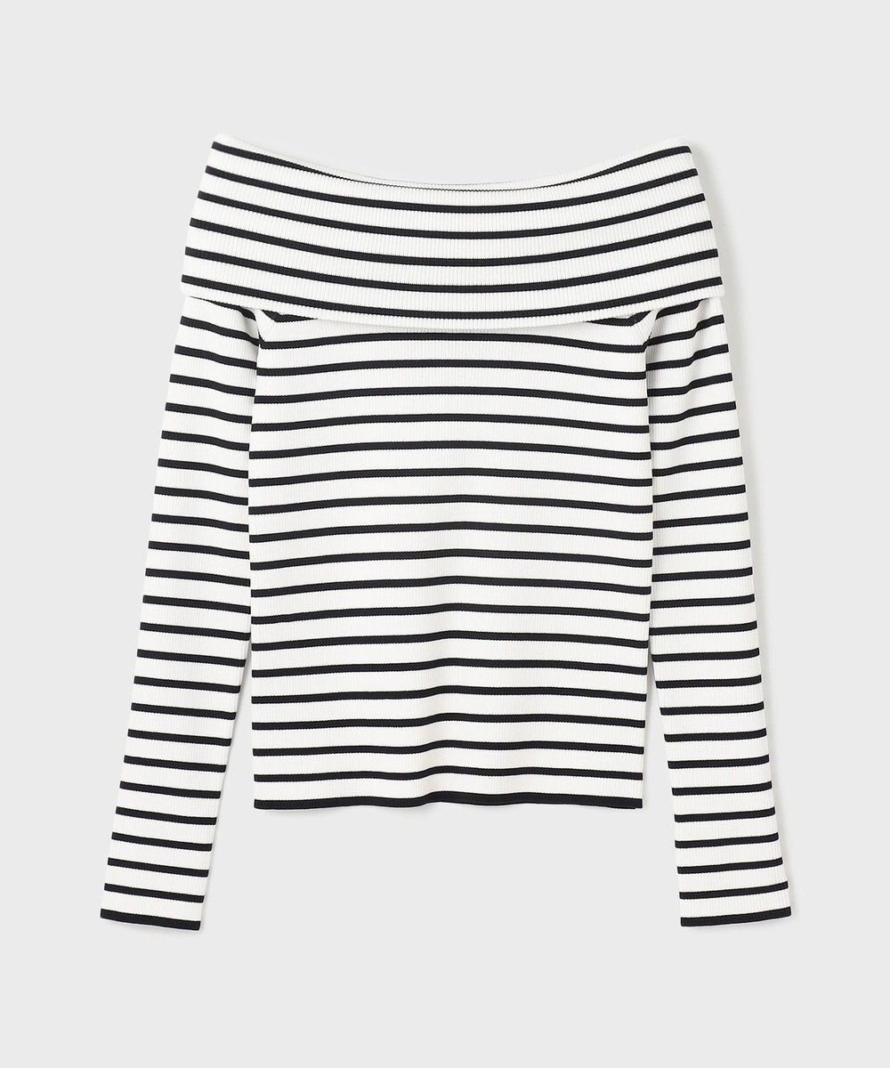 GRACE CONTINENTAL オフショルリブニットトップ