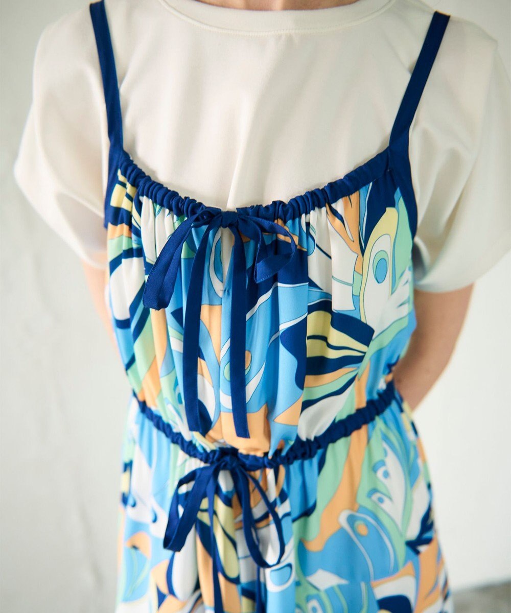 GRACE CONTINENTAL キカバードプリントワンピース