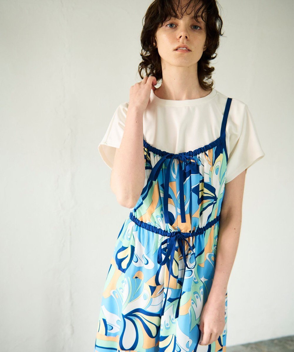 GRACE CONTINENTAL キカバードプリントワンピース 