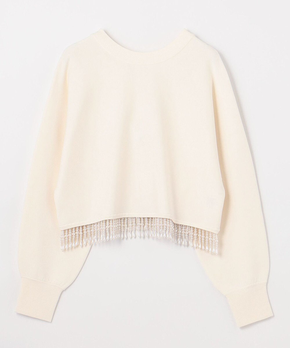 GRACE CONTINENTAL（グレースコンチネンタル）の「パールレイヤードニットトップ（ニット/セーター）」 - WEAR
