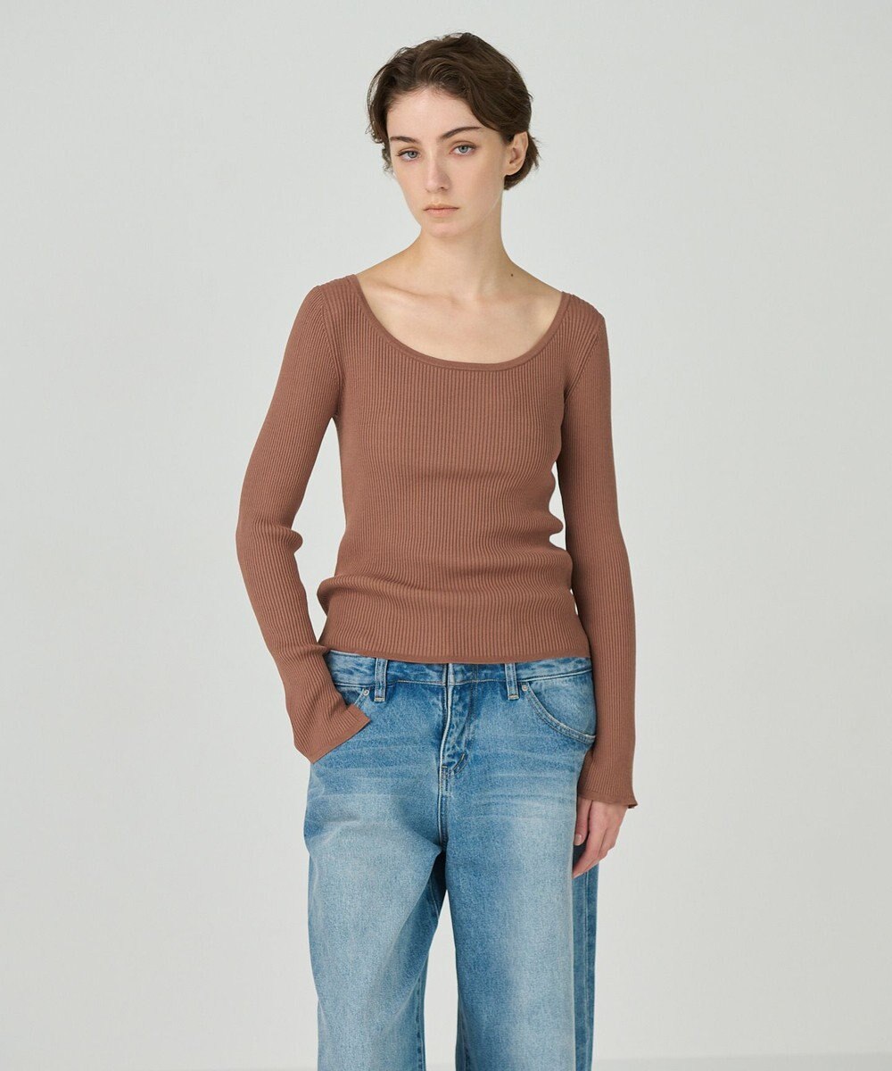 GRACE CONTINENTAL リブニットトップ 