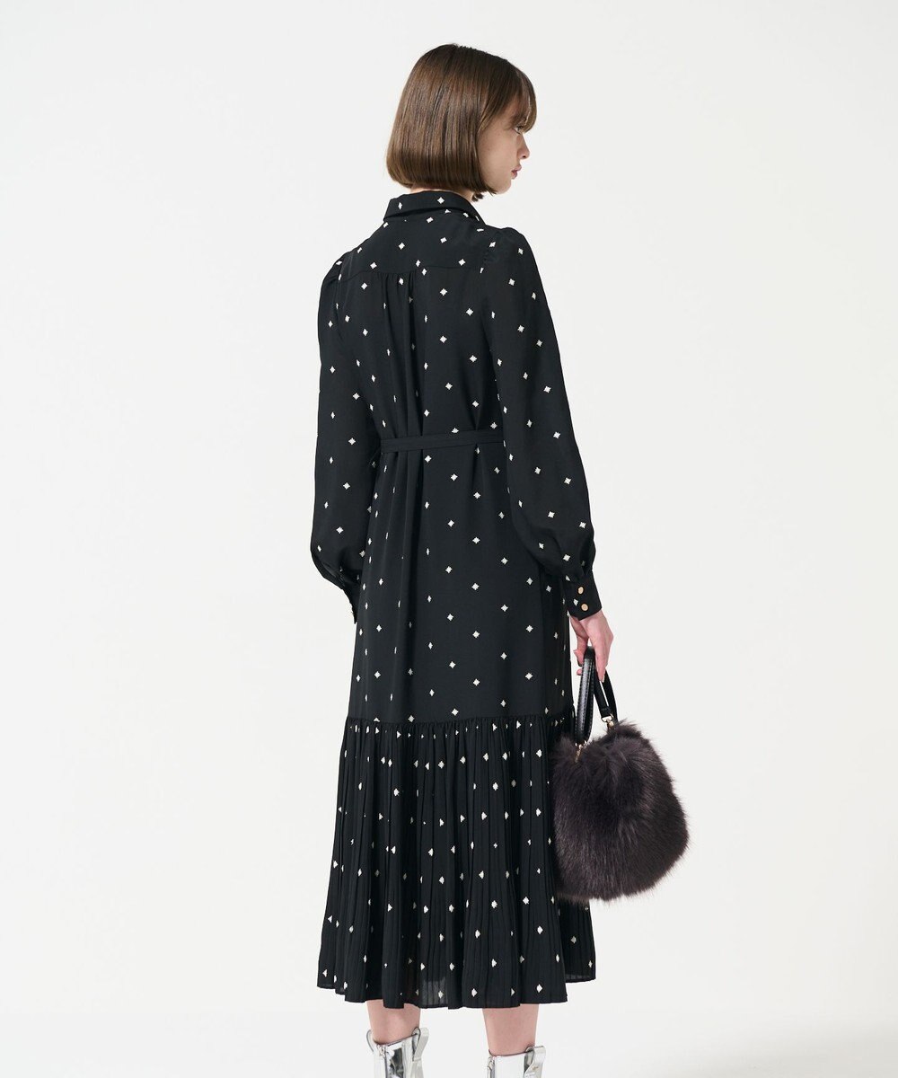 GRACE CONTINENTAL ベルト付刺繍ロングワンピース