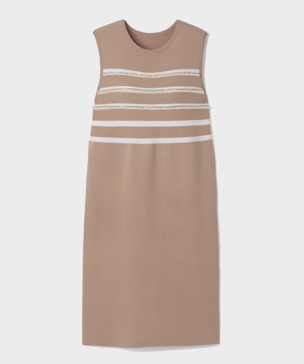 GRACE CONTINENTAL ボーダーパールワンピース 