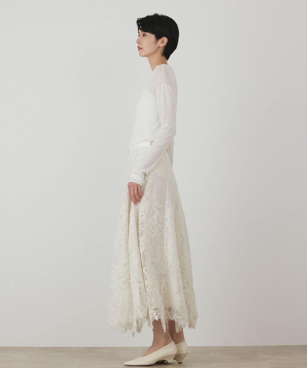 GRACE CONTINENTAL アシメリブニットトップ 