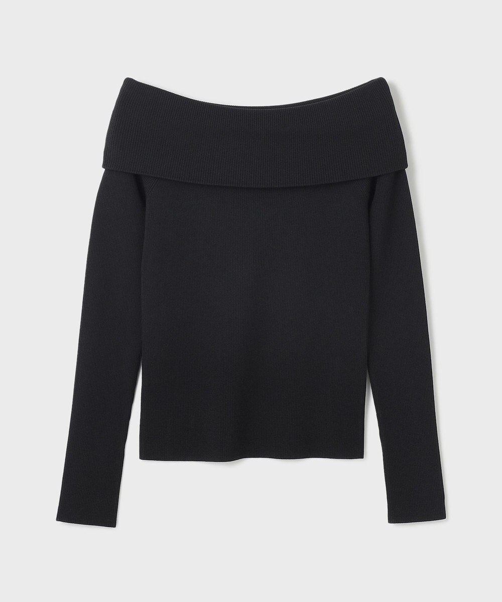 GRACE CONTINENTAL オフショルリブニットトップ