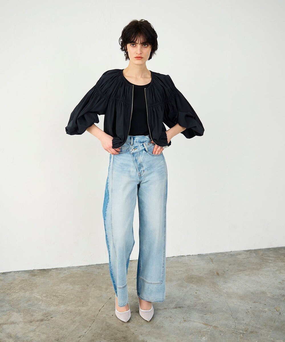 GRACE CONTINENTAL ラップデニムパンツ