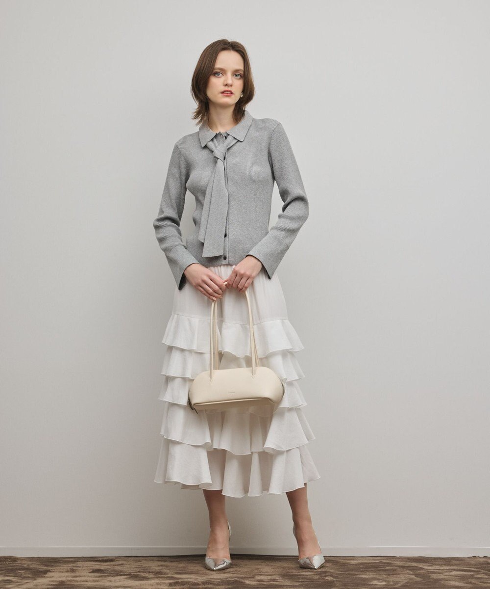 GRACE CONTINENTAL リブシャツニットトップ 