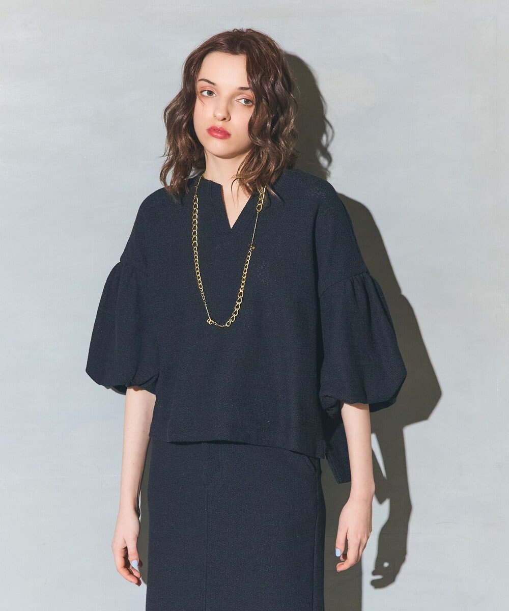 GRACE CONTINENTAL バルーンスリーブカットトップ 