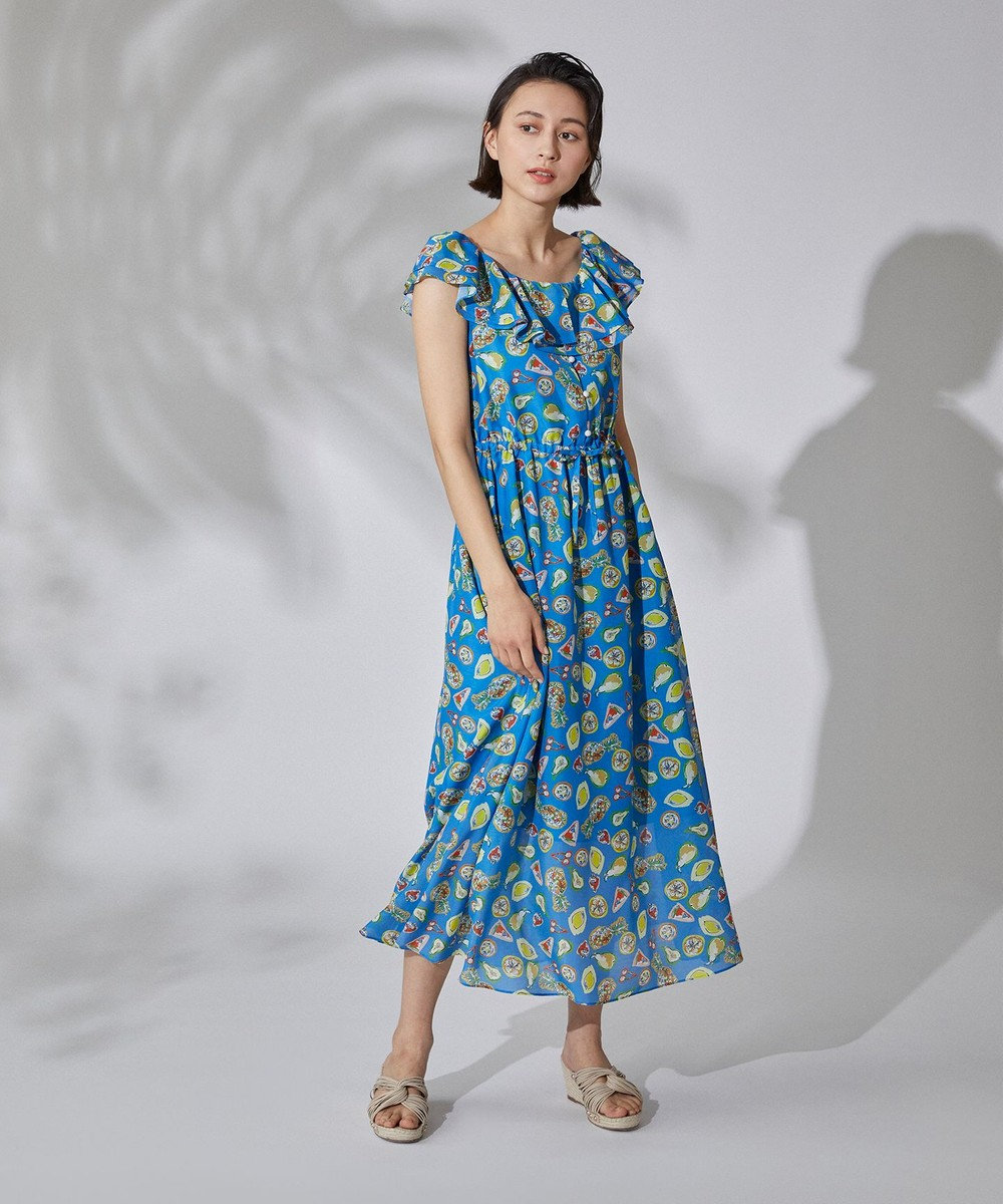 フルーツプリントフリルワンピース Grace Continental Grace Continental グレースコンチネンタル 通販 フルーツプリントフリルワンピース Grace Continental Grace Continental グレースコンチネンタル 通販