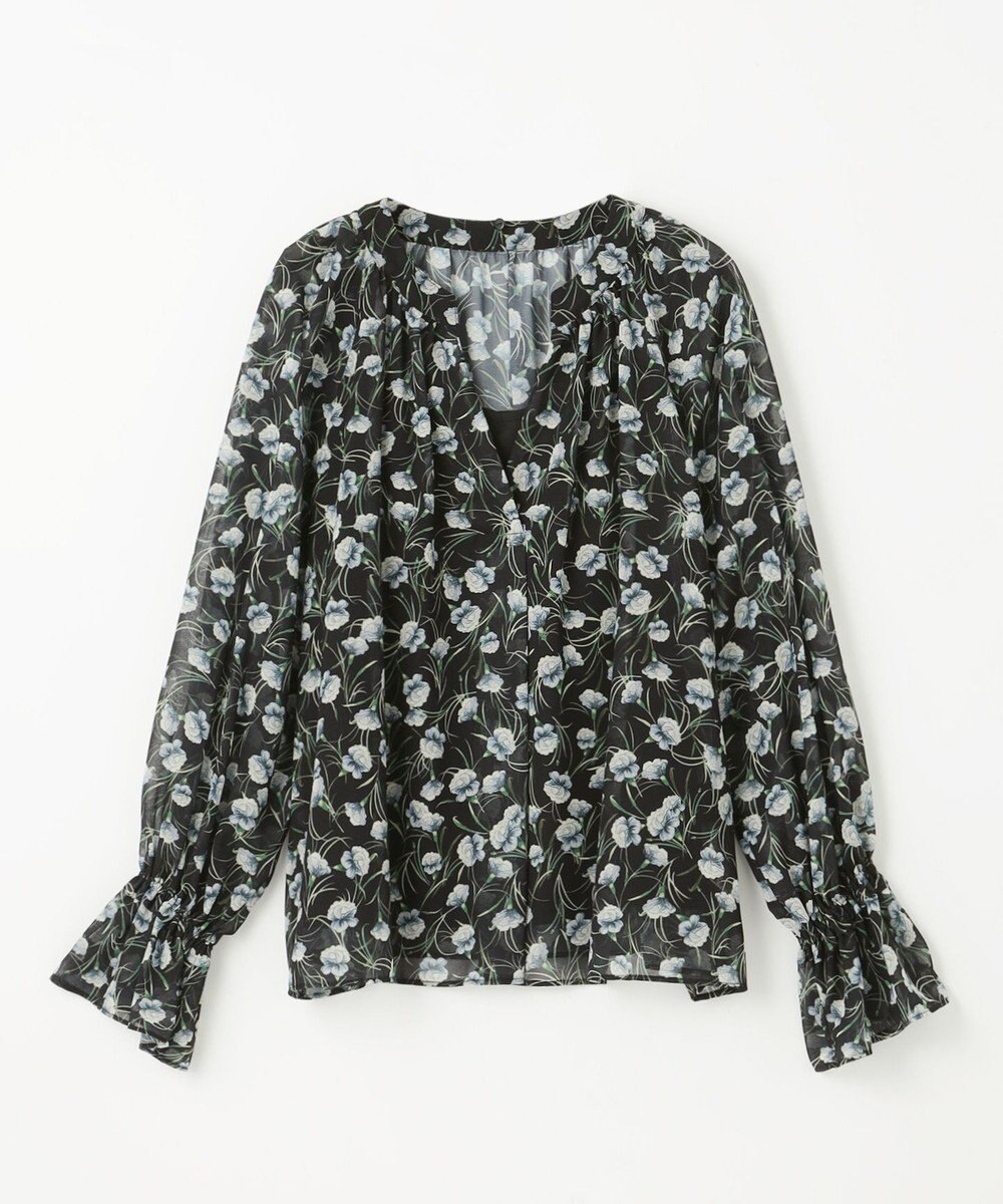 GRACE CONTINENTAL スモールフラワーケープトップ 