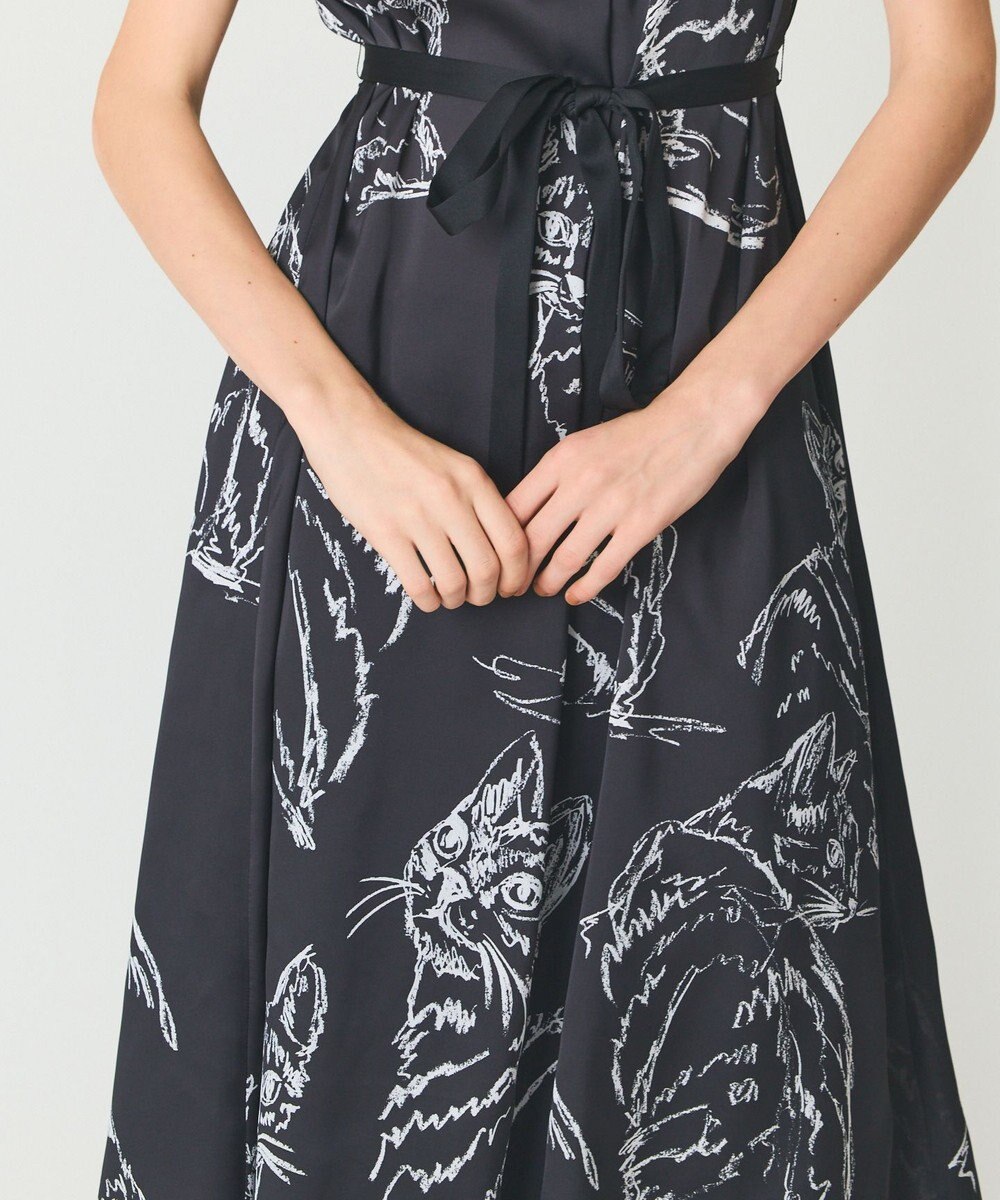 GRACE CONTINENTAL ドローイングキャットワンピース 