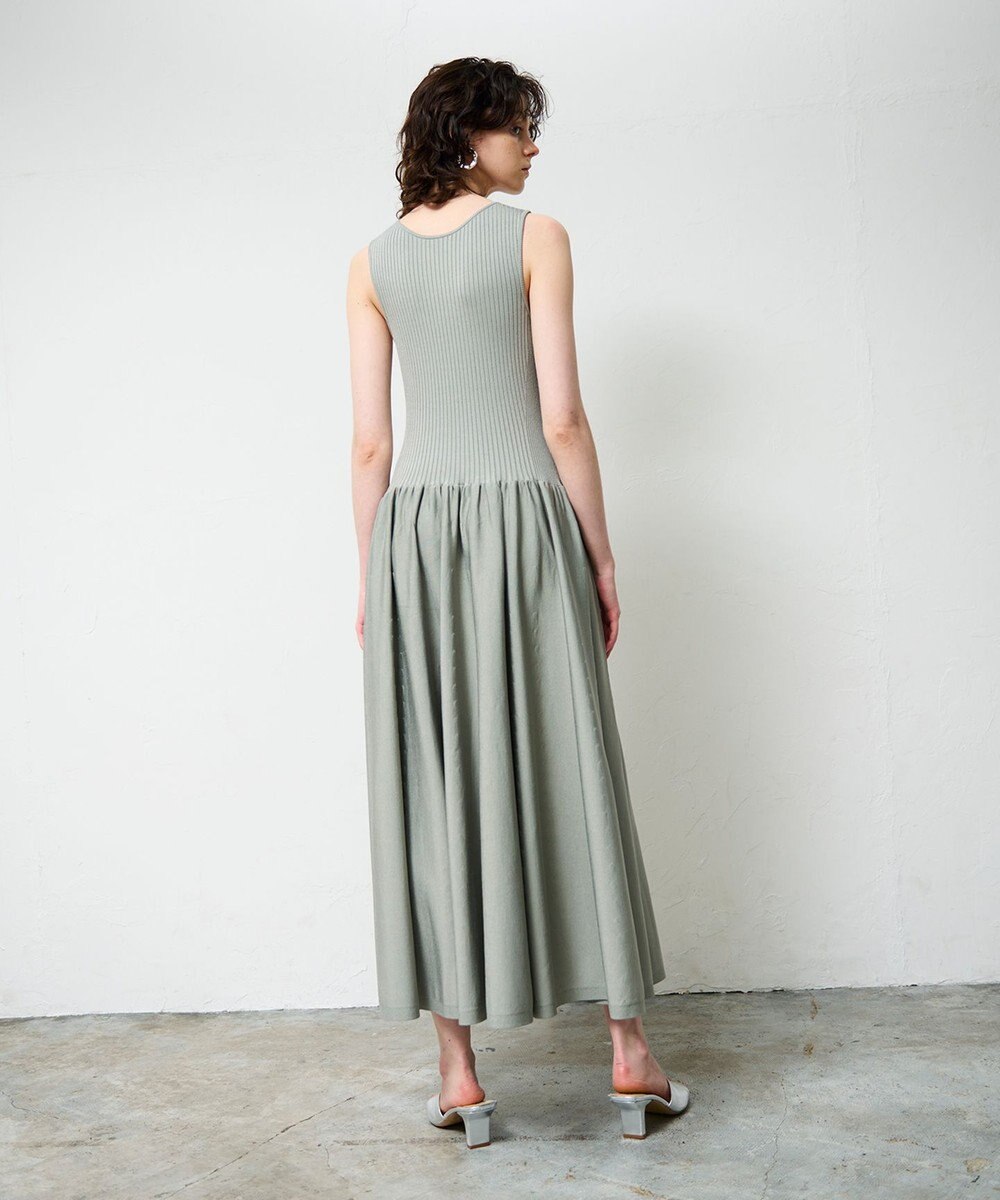 GRACE CONTINENTAL アメスリニットギャザーワンピース 