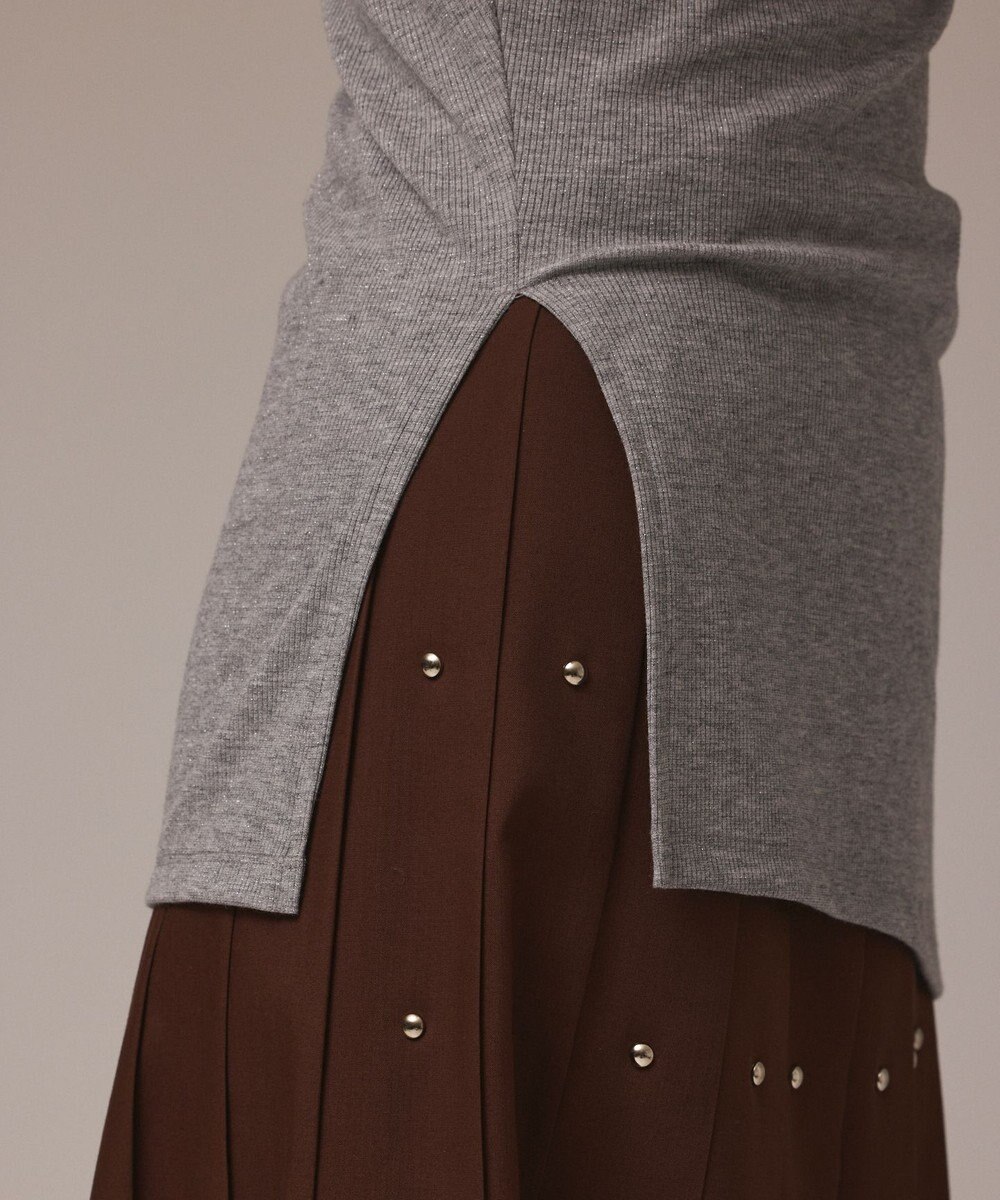 GRACE CONTINENTAL ラメリブジャージトップ 