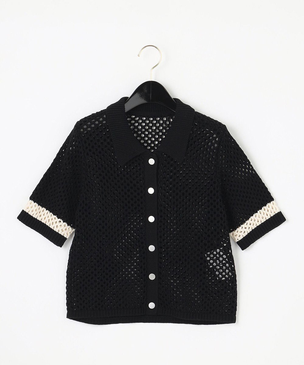 【新品】グレースコンチネンタル メッシュニットシャツ　36サイズ　黒