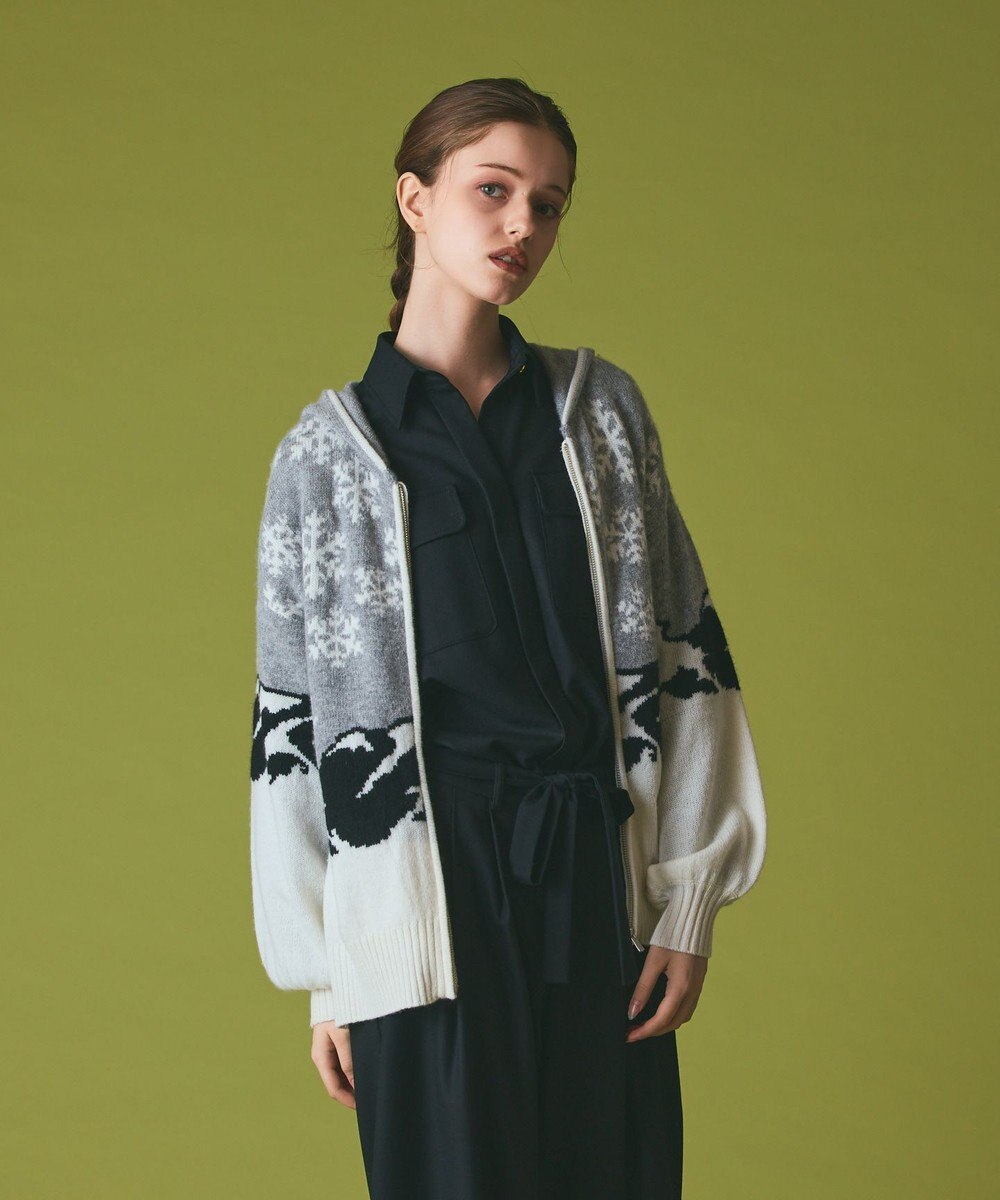 GRACE CONTINENTAL スノージャガードニットフーディ 