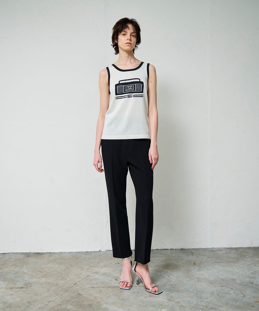 GRACE CONTINENTAL ラメニットノースリーブ