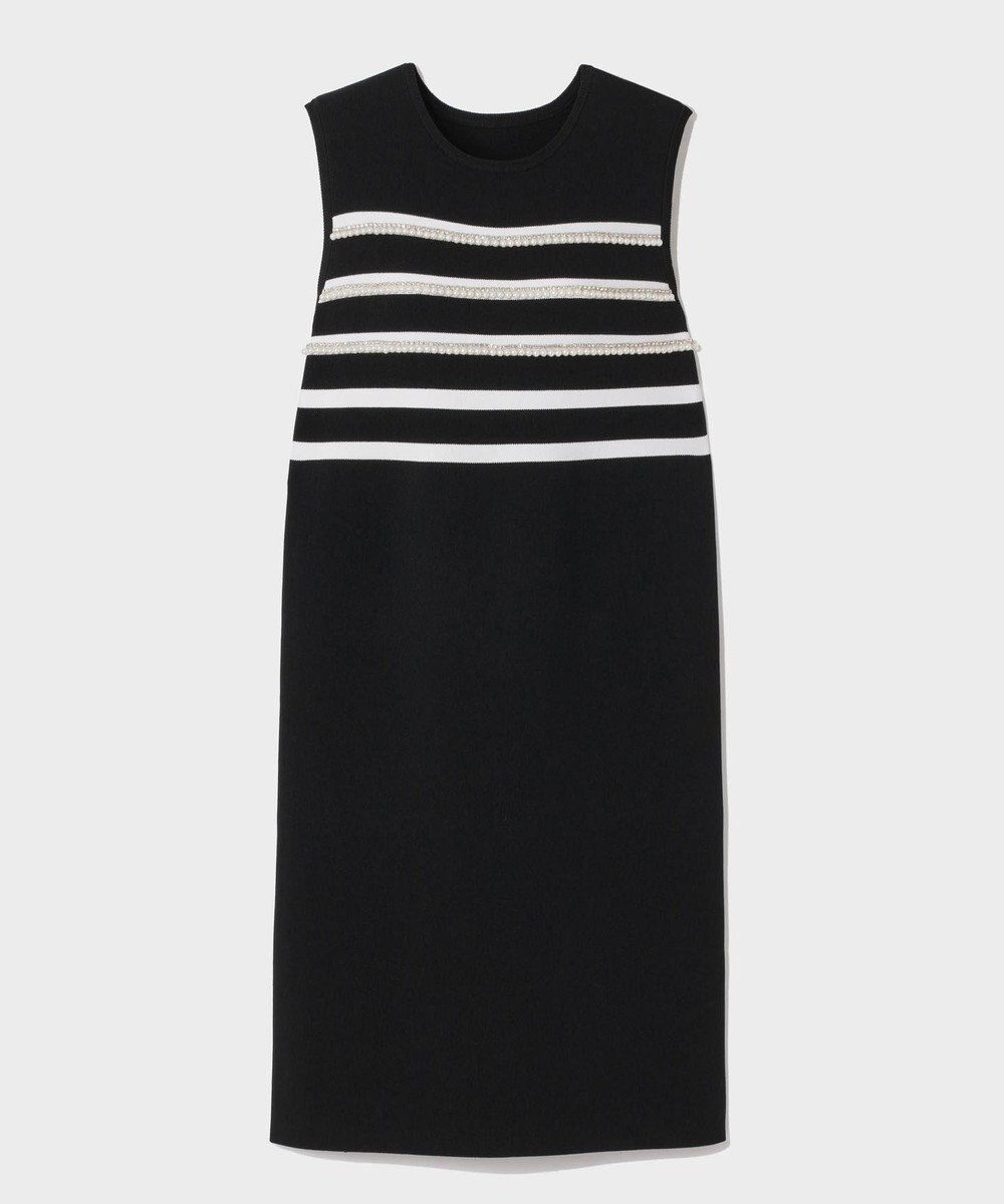 GRACE CONTINENTAL ボーダーパールワンピース 