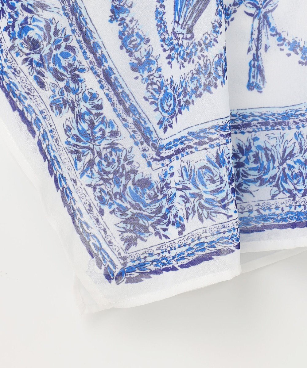 GRACE CONTINENTAL スカーフプリントポンチョトップ